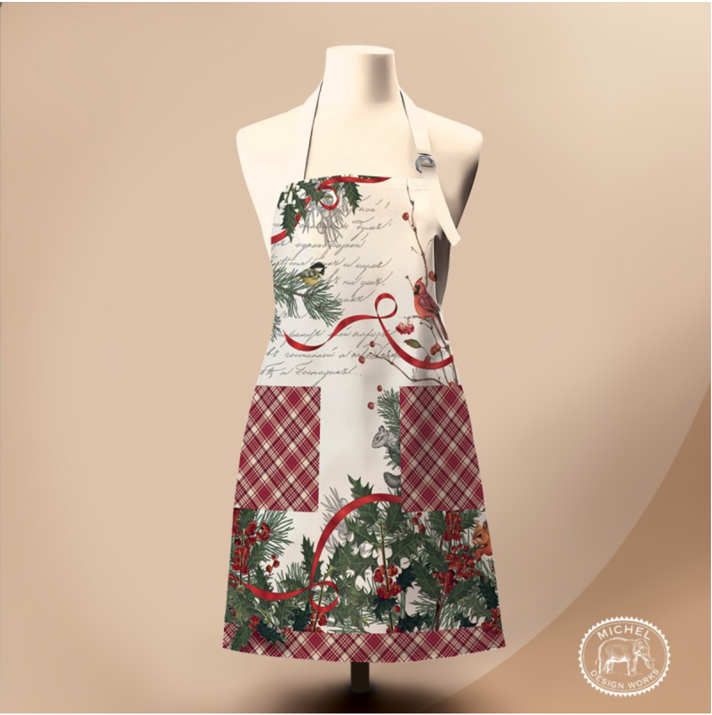 100% Cotton Adjustable Apron - Winter Woodland