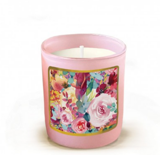 Pink scented candle - Pink floral