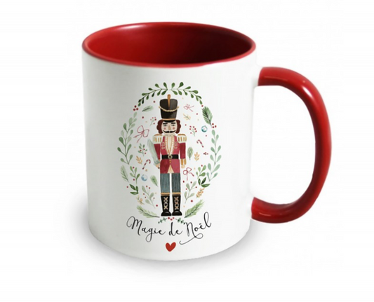 Mug céramique 350ml (int/anse rouge) - Mr Nutcracker